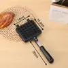 Sartén para hacer gofres máquina de gas sartén para hornear artefacto para hornear pan casero molde para hornear pastel de rejilla sartén antiadherente fácil de limpiar