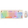 Xuanyin Fox K820 jogo com fio teclado mouse terno russo russo três cores luminoso teclado de computador transfronteiriço