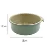 Juego de Cestas de Drenaje de Plástico de Doble Capa, Colador Multifuncional de Cocina para Lavar Arroz Frutas Verduras