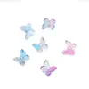 10 Vidro de imitação tcheco pequena borboleta estilo antigo acessórios feitos à mão DIY fazendo presilhas de cabelo franja acessórios de cabelo materiais