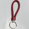 Llavero de cuerda de cuero trenzado, accesorio para llaves, llavero de metal, llavero de coche, colgante, fabricantes mayoristas