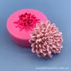 Molde de Silicone de Crisântemo Tridimensional de Grau Alimentício Ferramenta de Confeitaria de Chocolate Molde de Gesso para Velas em Formato de Flor Artesanal