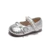 Zapatos de Cuero de Lunares para Niñas al por Mayor Otoño 2026 Nuevos Zapatos Suaves con Suela Suave y Moño de Princesa para Niños Pequeños