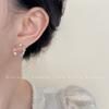 Aretes de Flor de Zirconia Corazón Femenino para Mujer Aretes Coreanos Dulces y a la Moda Ojo de Gato Personalizados Pequeños y Más Fáciles de Combinar