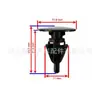 Placa protectora de umbral de decoración de puerta hebilla de tarjeta de nailon para luz trasera adecuada para Toyota 75867-30110