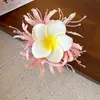 Pasador de Flor de Tela con un Toque Súper de Hada, Atmósfera Suave y Elegante, Accesorio para el Cabello Exquisito y Lujoso