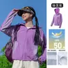 Roupa de Proteção Solar Semelhante ao Modelo Usado por Celebridades, Roupa de Proteção UV para Exterior Feminina, Jaqueta Leve Respirável de Corte Amplo Estilo Montanha de Seda Gelada Masculina