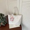 Bolsa Feminina Grande Capacidade Casual Transfronteiriça 2024 Nova Versátil Padrão Trançado Bolsa de Ombro para o Dia a Dia Bolsa Tote Simples