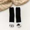 Calcetines de Terciopelo Medio y Forro Polar Coral para Otoño e Invierno, Calcetines Lindos de Pata de Gato, Calcetines Gruesos Cálidos Holgados, Antideslizantes al por Mayor