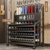 Estante de Almacenamiento para Paraguas, Estante de Almacenamiento de Pie, Cesta Escurridora para Paraguas de Mango Largo, Estante de Almacenamiento para Paraguas Plegables, Estante para Paraguas de Lobby Comercial