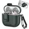 Adequado para Estojo de Fone de Ouvido AirPods 4 com Textura de Couro Fivela de Travamento, Estojo Protetor Bluetooth Apple 1ª/2ª Geração Pro3, Suporte para Celular
