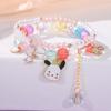 Pulsera de Cuentas Pequeña y Fresca Kt, Pulsera de Dibujos Animados de Aspecto Elevado, Pareja de Dibujos Animados Femenina, Pulsera Colgante Sanrio del Mismo Estilo