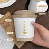 Taza de café desechable con tapa taza comercial para llevar bebida caliente taza de embalaje para té de leche engrosada taza de papel de pulpa de bambú ecológica