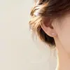Brincos de peixe pequenos em prata pura S999 para mulheres, luxo leve, alta qualidade, design simples com zircônia, versáteis, fofos e compactos ear cuffs