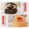 Bolas de Arroz Glutinoso Seco de Mil Fios, Pão Mochi, Lanches de Café da Manhã, Famoso na Internet Caixa Completa de Bolos de Arroz Glutinoso com Recheio Estourando, Bolos de Arroz Verdes