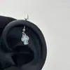 Clavo de Hueso de Oreja con Cruz de Espinas Dulce y Fresco Acero de Titanio Clavo de Diablo Clavo de Hueso de Oreja Afilado Sexy Pendientes de Diseño de Nicho