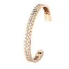 Pulsera Abierta de Zirconia Panal Moda y Sencillez, Joyería para Mujer para Exportación, Joyería al por Mayor para Exportación Transfronteriza a Amazon