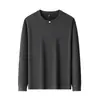 Sudadera gruesa transfronteriza para hombre 2026 otoño nueva cuello redondo color liso casual cálida manga larga camiseta para hombre al por mayor