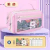 Novo Estojo Grande Capacidade Porta-Lápis Simples Papelaria para Homens e Mulheres Presente Infantil Recompensa para Aluno do Ensino Fundamental Bolsa de Papelaria Portátil