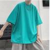 Camiseta de verano estilo puerto suelta color sólido multicolor opcional de moda media manga Comercio exterior manga corta para hombre transferencia de calor de moda