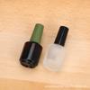 Frasco de Esmalte 15ml, Marrom Fosco Preto Brilhante Preto Brilhante Frasco Vazio de Gel de Esmalte, Frasco de Esmalte com Pincel, Pincel de Plástico, Frasco de Vidro