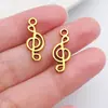 Retro Nota Dorada Música Guitarra Instrumento Musical Tambores Dy Colgante Pulsera Pendientes Llavero Accesorios