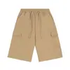 Yitai 300g Camisa Masculina Pesada Boxy Curta Larga Estilo Workwear Manga Curta Masculino Conjunto Casual de Verão
