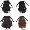 Coleta de Peluca con Lazo Cabello Corto Rizado Coleta para Mujeres, Coleta de Cabello Natural Realista, Coleta Baja con Rulos en Forma de Pera, Extensión de Cabello
