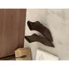 Botas Curtas Femininas Elegantes da Moda Nova Versão Coreana Outono/Inverno Salto Fino Bico Fino Salto Alto