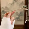 Nuevo Pasador de Aleación con Borla Estilo Chino para Mujer, Pasador de Gama Alta de Nicho, Pasador Versátil de Estilo Antiguo para Accesorios de Peinado Cheongsam y Hanfu