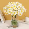 6 manojos de narcisos flores de simulación sesión de fotos de boda flores falsas de simulación decoración de sala de estar en casa arreglo floral en jarrón venta al por mayor