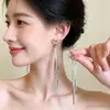 Nuevos pendientes de borla con cadena de lazo de diseño moderno para mujer, a la moda y sofisticados, pendientes únicos y elegantes