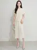 Conjunto de Moda Bordado Falda para Mujer 2025 Sencillo Lujo Ajustado Camiseta y Media Falda Conjunto de Ropa de Verano Moderno