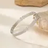 Pulsera de Acero de Titanio Joyería Europea y Americana Ins Lujo Accesible Normcore Transfronteriza Oro de 18K Acero Inoxidable Bambú Serpiente Pulsera para Mujer