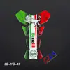 Adesivos de espinha de peixe para tanque de combustível de motocicleta, decalques decorativos para modificação, adesivos de proteção de tanque de combustível de resina resistentes a arranhões e ao desgaste, adesivos de gota d'água