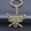 Venta Caliente Transfronteriza Joyería de Aleación DIY Llavero Colgante Capitán Piratas del Caribe Llavero Personalizado de Calavera