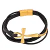 Artículo popular de comercio exterior: Pulsera Tejida de Cruz, Pulsera de Acero Inoxidable para Hombre de Tres Capas con Diseño Único, No se Desvanece, Al Por Mayor