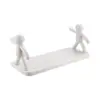 Estante de Almacenamiento Little People Estante de Almacenamiento de Dibujos Animados sin Taladro Estante de Almacenamiento para Inodoro Baño Cosméticos Estante de Almacenamiento Ajustable para Tanque