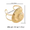 B3060 Moda Europeia e Americana Personalidade Design Estrela-do-mar Concha Pulseira Aberta Simples Casual Estilo Férias Marinhas Pulseira