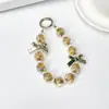Cadena de Muñeca con Cuentas para Año Nuevo Lanyard para Teléfono Móvil Pulsera Galvanizada para Mujer Cadena Colgante de Muñeca de Alta Gama Tendencia