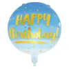Globo Redondo de Cumpleaños en Inglés de 18 Pulgadas Globo de Papel de Aluminio Celebración de Boda Varios Estilos Decoración de Fiesta Globo Transfronterizo