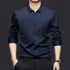 Camisa Blanca de Manga Larga para Hombre de Gama Alta Tallas Grandes Estilo Coreano Camisa Casual de Moda Camisa de Alta Elasticidad para Hombre Sin Planchar