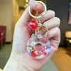 Colgante de Bolsa Flotante de Animales Marinos de Donut con Arena Líquida Rellena de Aceite, Decoración para Coche, Regalo, Venta al por Mayor