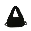 Bolso de Peluche Versátil y Sencillo con Correa al Hombro Otoño/Invierno Piel Sintética de Visón Bolso Pequeño de Mano Bolso Suave para Llevar en la Mano Bolso de Mujer
