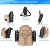 Conjunto de copos de água portáteis multifuncionais ajustáveis para viagens ao ar livre, estilo militar, esportivo, bolsa de cintura para garrafa de água tática MOLLE