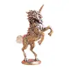 Latón Vintage Viejo Kirin de Fuego Adornos Unicornio Kirin Pequeño Bronce Latón Artesanías Decorativas Pequeños Adornos