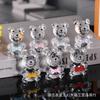 Oso de Cristal Decoración para el Hogar Pequeños Adornos Oso de Peluche Transparente Colorido Animalitos Venta al por Mayor Cristal Blanco Creativo