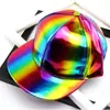 Nuevo Sombrero Arcoíris para Mujer Gorra de Béisbol Hip-Hop Completamente de Cuero Sombrero para el Sol Sombrero para Hombre de Comercio Exterior T739