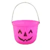 Cubo de Calabaza Bruja de Llama Calabaza de Halloween Tarro de Calabaza Decoración Festival de Fantasmas con Tapa Tarro de Dulces Linterna de Calabaza Luminosa