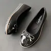 Otoño 2026 Nuevos Zapatos de Mujer Individuales Elegantes Versátiles de Retazos Lazo Talla Grande Comercio Exterior Al por Mayor